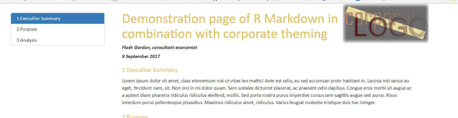R Markdown for documents with logos, watermarks, and corporate styles